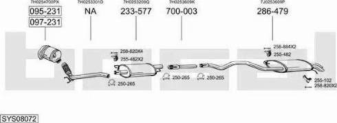 Bosal SYS08072 - Система випуску ОГ autocars.com.ua