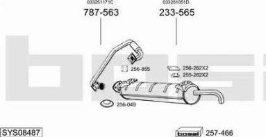 Bosal SYS08487 - Система випуску ОГ autocars.com.ua