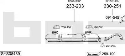 Bosal SYS08489 - Система випуску ОГ autocars.com.ua