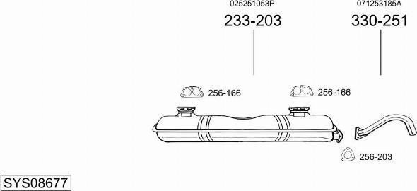 Bosal SYS08677 - Система випуску ОГ autocars.com.ua