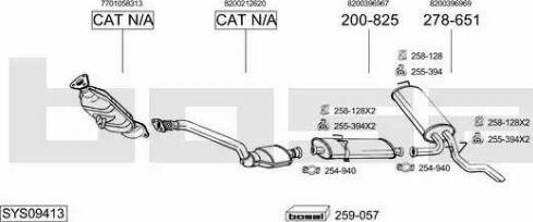 Bosal SYS09413 - Система выпуска ОГ avtokuzovplus.com.ua
