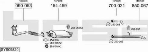 Bosal SYS09820 - Система випуску ОГ autocars.com.ua