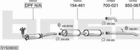 Bosal SYS09930 - Система випуску ОГ autocars.com.ua