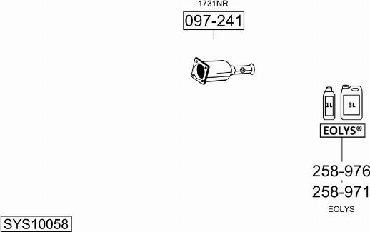 Bosal SYS10058 - Система випуску ОГ autocars.com.ua