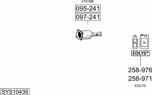 Bosal SYS10439 - Система випуску ОГ autocars.com.ua