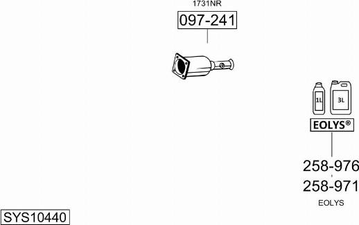 Bosal SYS10440 - Система випуску ОГ autocars.com.ua