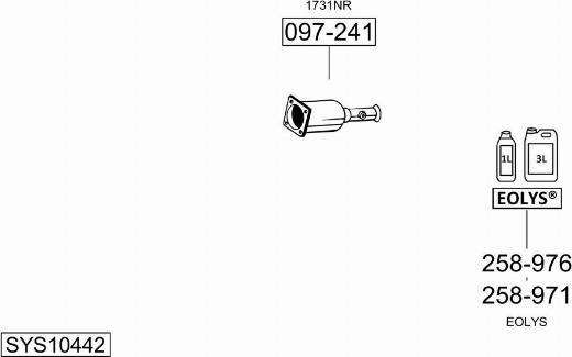 Bosal SYS10442 - Система выпуска ОГ avtokuzovplus.com.ua