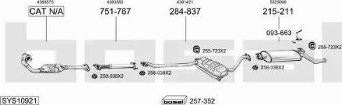 Bosal SYS10921 - Система выпуска ОГ avtokuzovplus.com.ua