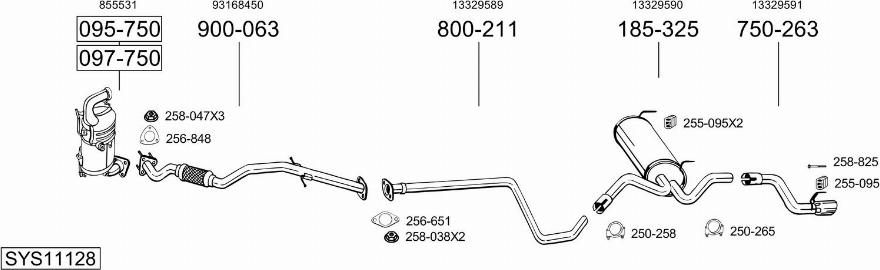 Bosal SYS11128 - Система выпуска ОГ autodnr.net