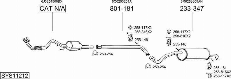 Bosal SYS11212 - Система выпуска ОГ autodnr.net