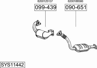 Bosal SYS11442 - Система випуску ОГ autocars.com.ua