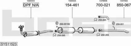 Bosal SYS11523 - Система випуску ОГ autocars.com.ua