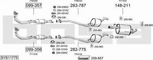 Bosal SYS11775 - Система выпуска ОГ avtokuzovplus.com.ua