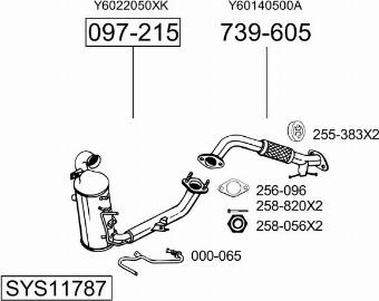 Bosal SYS11787 - Система випуску ОГ autocars.com.ua