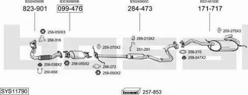 Bosal SYS11790 - Система випуску ОГ autocars.com.ua