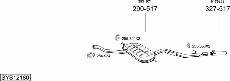 Bosal SYS12180 - Система випуску ОГ autocars.com.ua