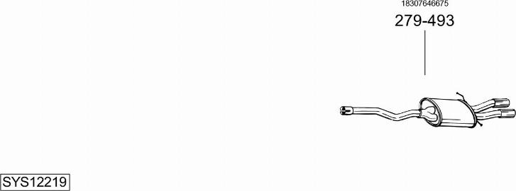 Bosal SYS12219 - Система випуску ОГ autocars.com.ua