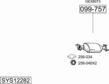 Bosal SYS12282 - Система выпуска ОГ autodnr.net