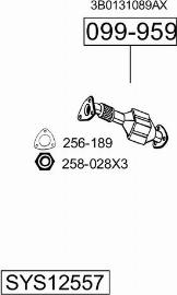 Bosal SYS12557 - Система выпуска ОГ avtokuzovplus.com.ua