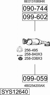 Bosal SYS12640 - Система випуску ОГ autocars.com.ua