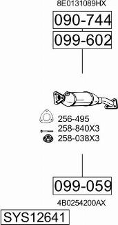 Bosal SYS12641 - Система выпуска ОГ avtokuzovplus.com.ua