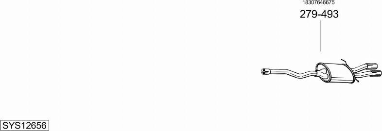 Bosal SYS12656 - Система випуску ОГ autocars.com.ua