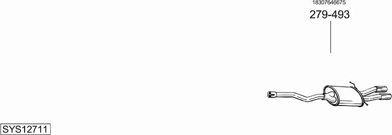 Bosal SYS12711 - Система випуску ОГ autocars.com.ua