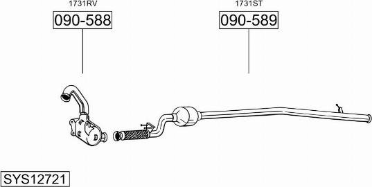 Bosal SYS12721 - Система випуску ОГ autocars.com.ua