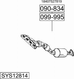 Bosal SYS12814 - Система випуску ОГ autocars.com.ua