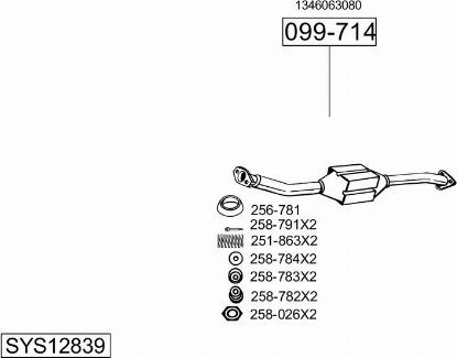 Bosal SYS12839 - Система выпуска ОГ avtokuzovplus.com.ua