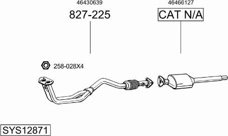 Bosal SYS12871 - Система випуску ОГ autocars.com.ua