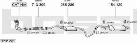 Bosal SYS12923 - Система випуску ОГ autocars.com.ua