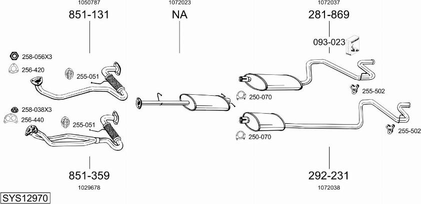 Bosal SYS12970 - Система выпуска ОГ avtokuzovplus.com.ua