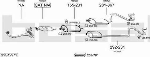 Bosal SYS12971 - Система выпуска ОГ avtokuzovplus.com.ua