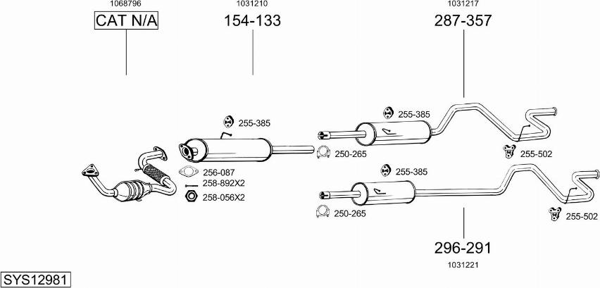 Bosal SYS12981 - Система випуску ОГ autocars.com.ua