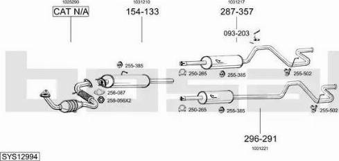 Bosal SYS12994 - Система випуску ОГ autocars.com.ua