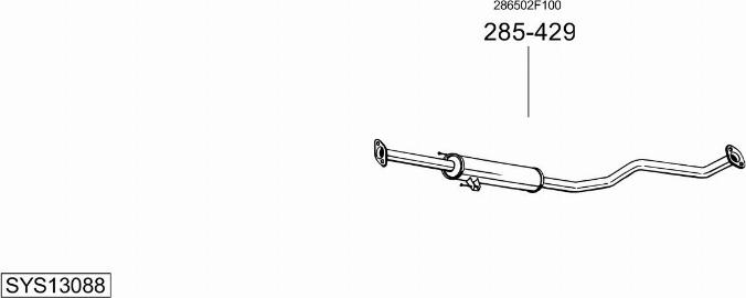 Bosal SYS13088 - Система випуску ОГ autocars.com.ua