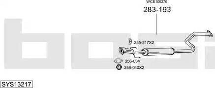 Bosal SYS13217 - Система випуску ОГ autocars.com.ua