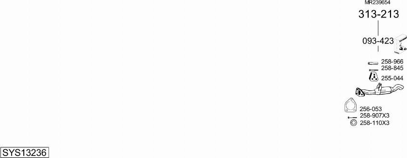 Bosal SYS13236 - Система випуску ОГ autocars.com.ua