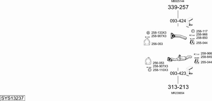Bosal SYS13237 - Система випуску ОГ autocars.com.ua