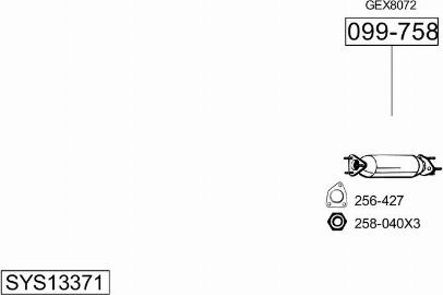 Bosal SYS13371 - Система випуску ОГ autocars.com.ua