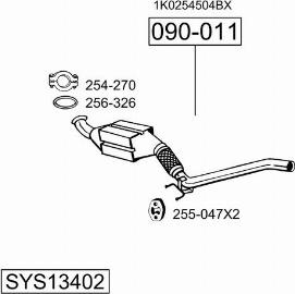 Bosal SYS13402 - Система випуску ОГ autocars.com.ua