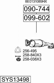 Bosal SYS13498 - Система випуску ОГ autocars.com.ua