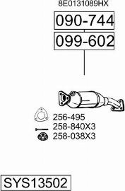 Bosal SYS13502 - Система випуску ОГ autocars.com.ua