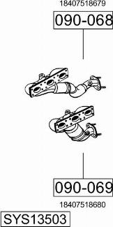 Bosal SYS13503 - Система випуску ОГ autocars.com.ua