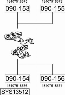Bosal SYS13512 - Система випуску ОГ autocars.com.ua