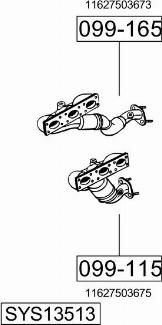 Bosal SYS13513 - Система випуску ОГ autocars.com.ua