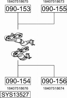 Bosal SYS13527 - Система випуску ОГ autocars.com.ua