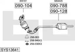 Bosal SYS13641 - Система выпуска ОГ avtokuzovplus.com.ua