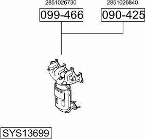 Bosal SYS13699 - Система випуску ОГ autocars.com.ua